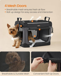 Feandrea Collapsible Dog Crate - S（20"L x 14"W x 14"H） - image 4