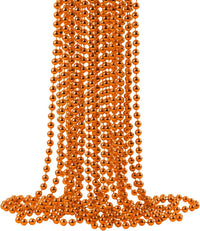 ZZYFGH 12 PCS Bead Necklace, 33'' Mardi Gras Beaded Necklaces – Fun for Kids & Family - Orange