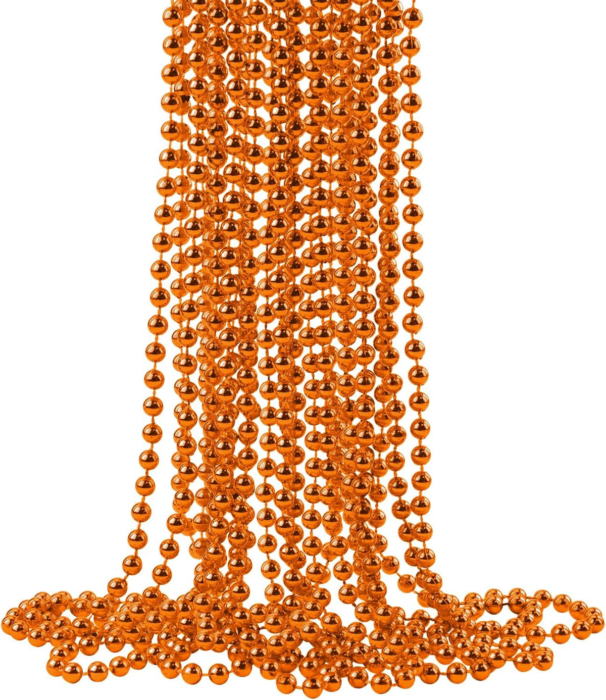 ZZYFGH 12 PCS Bead Necklace, 33'' Mardi Gras Beaded Necklaces – Fun for Kids & Family - Orange