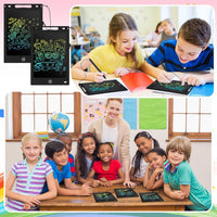 Zonon 4 Pcs LCD Writing Tablet for Kid, Red, Green, Pink - Black - image 3
