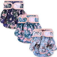 NOYAL Female Dog Diapers, Washable Reusable Leak-Proof - Rose / Small 9.5-15.7''