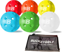 BUCKETGOLF extra balls, 6 pack of official size replacement lawn golf balls