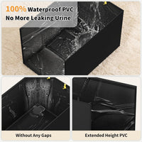 Waterproof Cat Litter Box Enclosure Splash Guard - Black-High - image 2