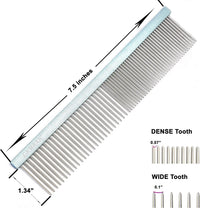 Metal Dog Grooming Combs Shedding Tangles, Knots, Mats. - Medium / blue - image 4