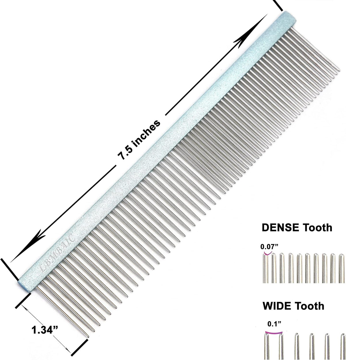 Metal Dog Grooming Combs Shedding Tangles, Knots, Mats. - Medium / blue - image 4