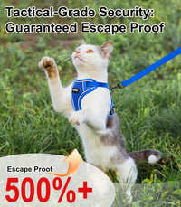 Cat Harness and Leash for Walking Escape Proof Soft Adjustable Cat - Blue / XS (4-6lb) - image 2