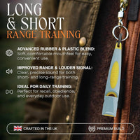 ACME Alpha 210.5 Dog Training Whistle with Enhanced Ergonomic Grip. - Baby Blue on Yellow - image 3