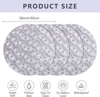 4 Pack Washable Whelping Pad Whelping Supplies Absorbent Reusable - Gray / 36 Inch - image 2