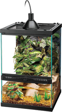 Zilla 11 Gallon Glass Tropical Vertical Habitat Starter Kit for Small Tree Dwelling Reptiles & Amphibians