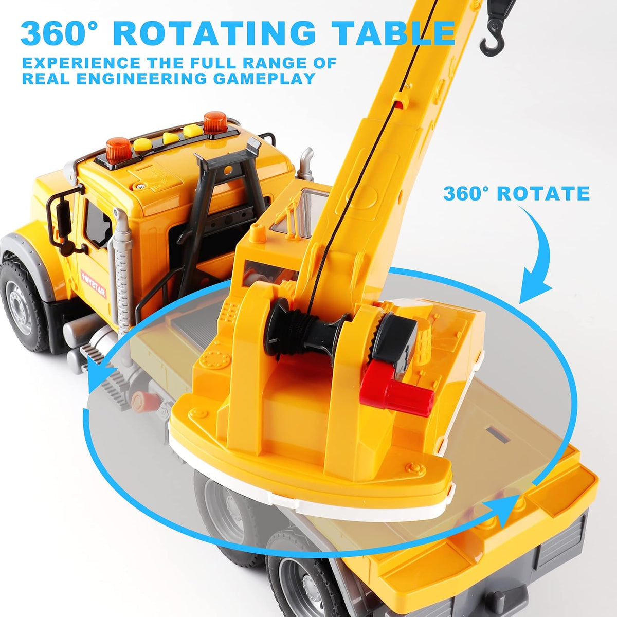 Dwi Dowellin Kid Trucks Toys for Boys Age 3-5 - crane tuck - image 4