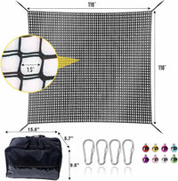 Climbing Net for Kids - 9.9FT x 9.9FT Double Layers Heavy Duty Playground Safety Net, Climbing - Black / 9.9' x 9.9' - image 2