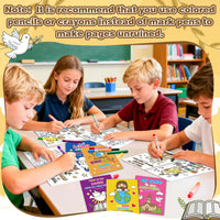 24Pcs Bible Coloring Books Religious Theme DIY Color-in Pages – Fun for Kids & Family - Bible - Style D (48Pcs) - image 4