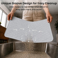 OHMO Large Cat Litter Mat - Ash Grey / 23.5x16" - image 4