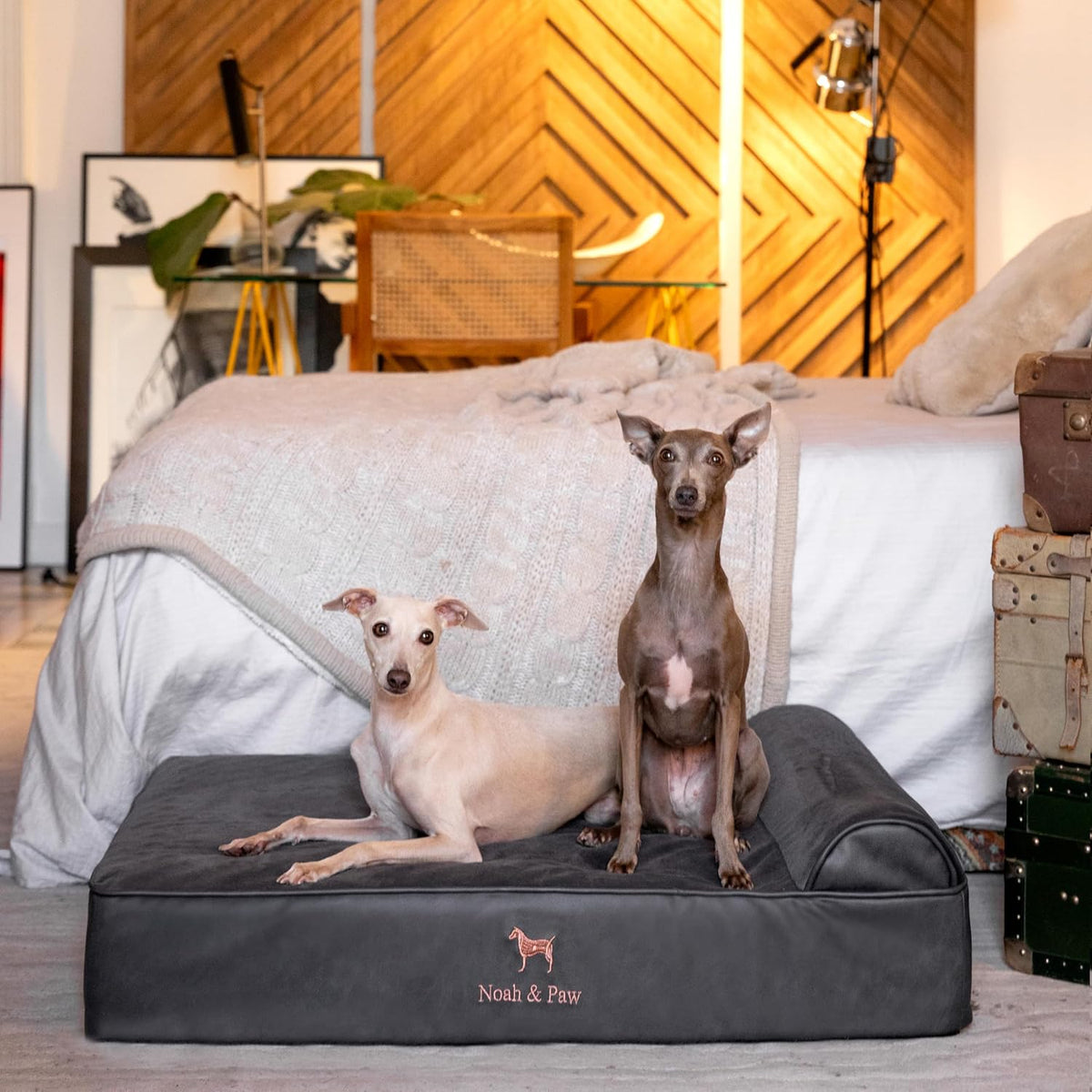 Large Dog Bed Orthopedic Memory Foam Cooling Gel 35x25x8.7 in – Essentials for Dogs - Charcoal - LE / Large - image 2