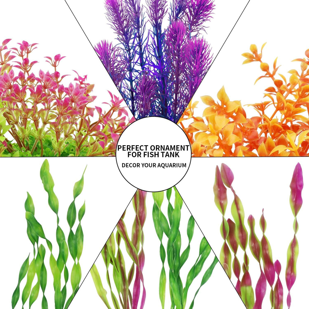MyLifeUNIT Artificial Aquarium Plants - Purple - image 3