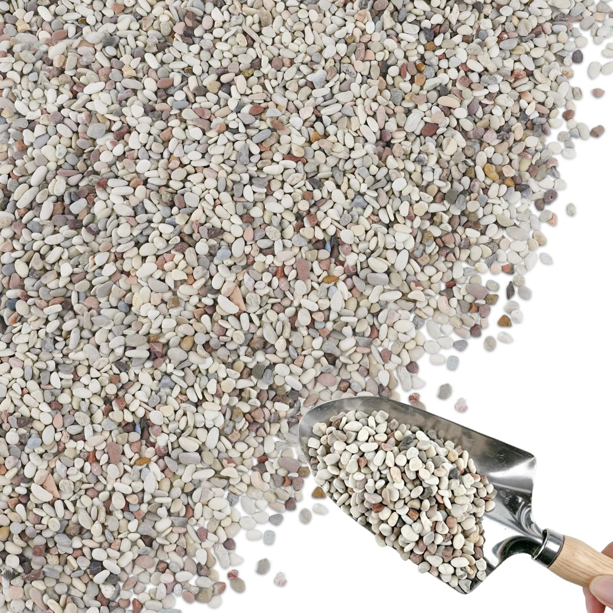 CJGQ 2.4lb Aquarium Gravel for Plants - AK Stones / 18 lb (1/5 in)