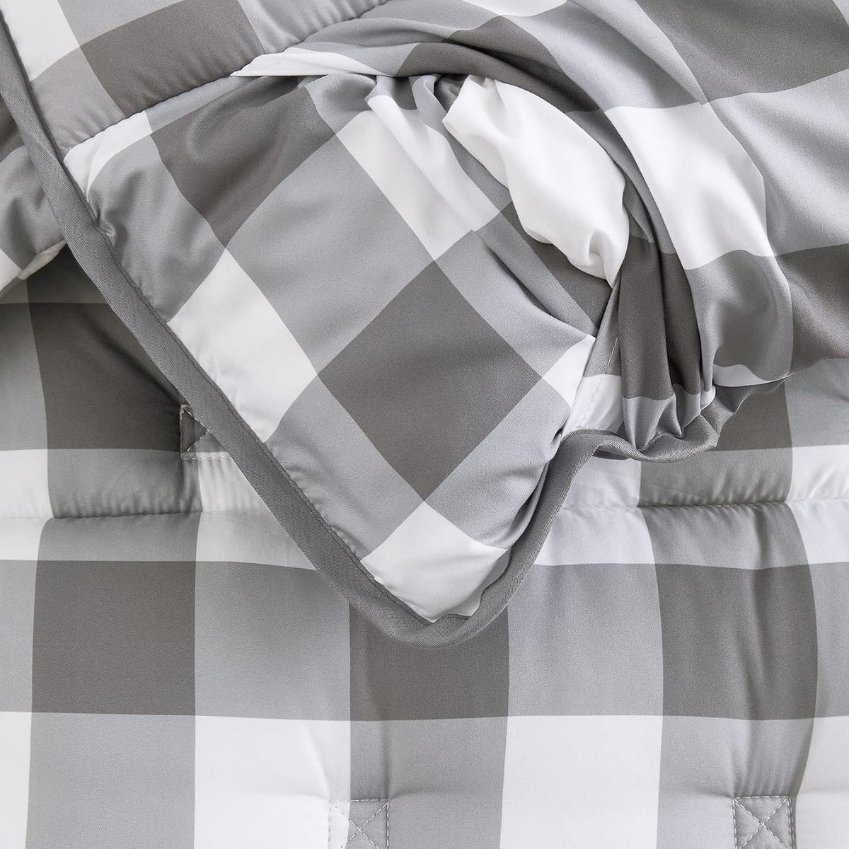 Wake In Cloud toddler nap mat in gingham plaid with built-in blanket and pillow - view 13