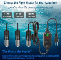 10W 5V/2A USB Super Mini Betta Heater LED Digital for up to 1 Gal - For Aquariums ≤ 6 Gal - image 3