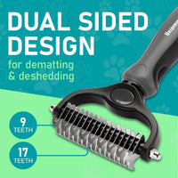 Maxpower Planet Dog Grooming Rake, Deshedding Undercoat Brush - Gray / Large - image 2