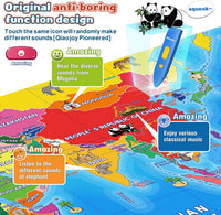 Qiaojoy Bilingual Interactive World Map for Kids Learning Educational - World Map & Search and find book - image 3