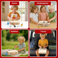 INIFEIDALA Montessori wooden screwdriver board with locks, latches and tools - view 4