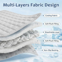 FunFurry Cooling Mat for Dogs，59"X40" Extra Large Pet Pad，Q-Max>0.5 - Light Grey / 36" x 27"（L） - image 4