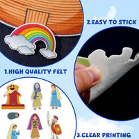 Windkream felt story pieces with fairy tale characters, animals and scene cutouts for flannel board - view 7