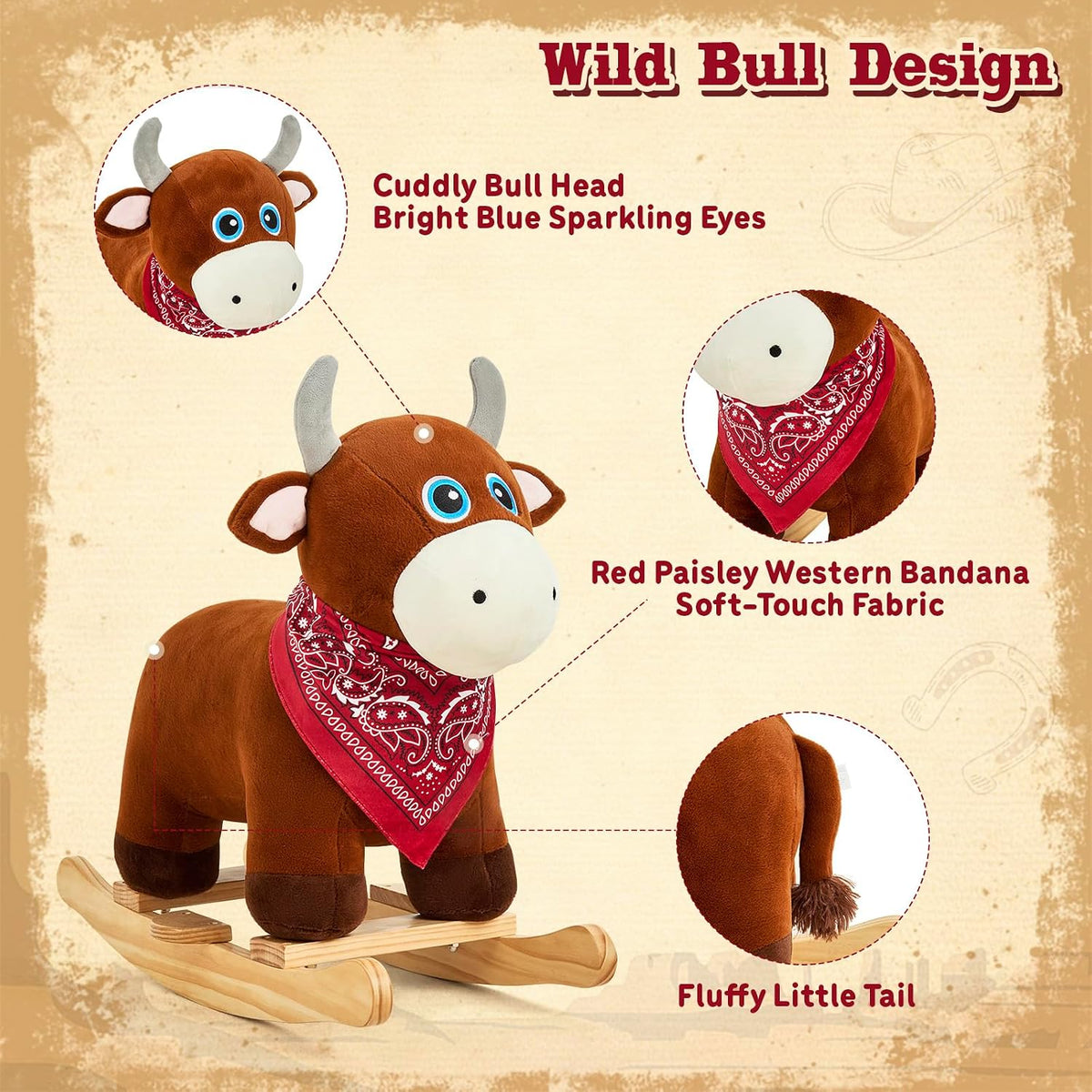 FUNLIO Unicorn Baby Rocking Horse - Youthful-bull - image 3