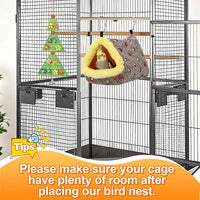 Medium Winter Warm Bird Nest House with Support Board for Cage – Essentials for Birds - Medium - image 4