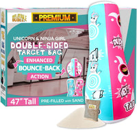 Inflatable Dudes kids punching bag bop bag, 47 inch, with sand-filled base in a ninja design - view 9