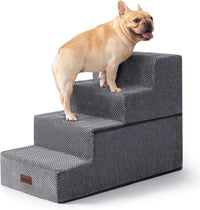 Dog Steps for High Bed, 5-Step Pet Stairs for Small Dogs and Cats – Essentials for Cats - Grey / 4