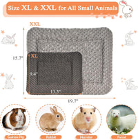 Small Animal Bed Mat, Soft & Warm, Suitable for Guinea Pig - XX-Large(19.7''x15.7'') / Mesh Grey - image 3