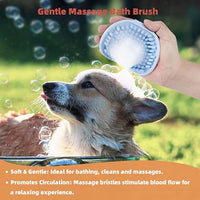 3PCS Cat & Dog Brush Set: Slicker & Deshedding Brush, Dematting Comb, and Bath Brush – Premium Grooming Tools for Shedding & Tangle-Free Fur (blue)