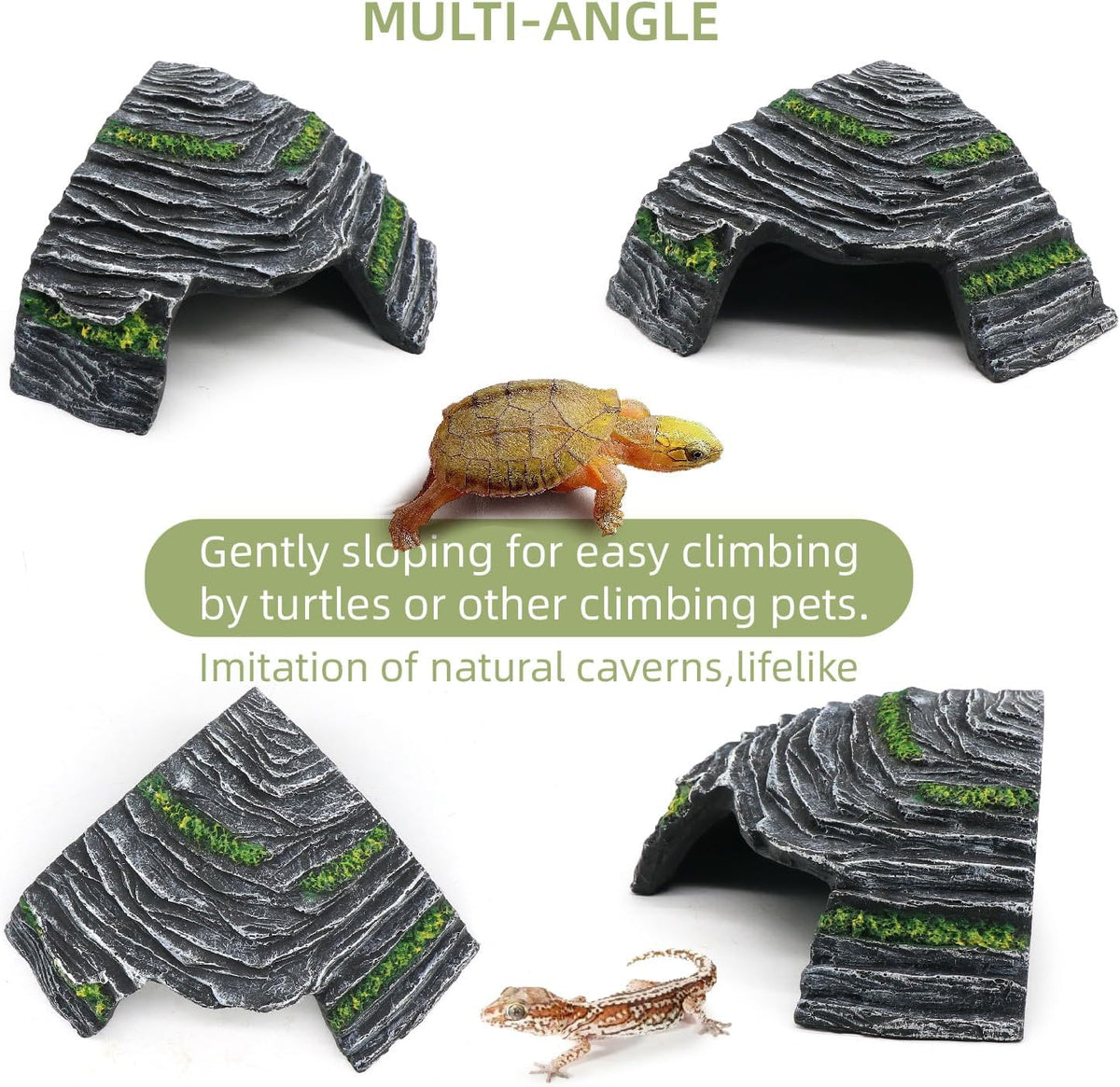Gecko Hide Shale Scape Step Ledge - Small-4.7 * 4.5 * 2.6 - image 4