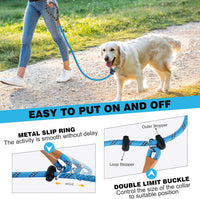 Slip Lead Dog Leash Reflective Training Durable Braided Rope Leashes – Essentials for Dogs - Light Blue / 1PC Large 1/2in x 6ft - image 3