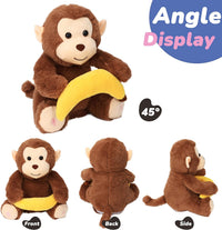 Hopearl Peek A Boo Cow Interactive Repeats What You Say Plush Diary - Monkey with Banana - image 3