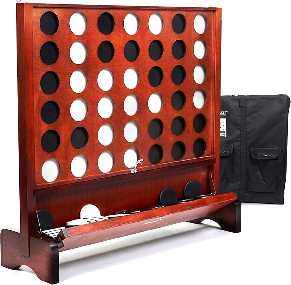SPORT BEATS giant wooden 4 in a row connect game with catch tray and plastic coins - view 2