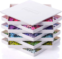 Tidyboss 8 Puzzle Sorting Trays with Lid 8" x 8" - White / 8"x8"