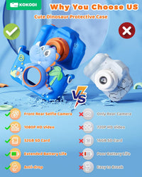 KOKODI Kids Camera Toy Digital Camera for Kids - Dinosaur-Blue - image 2