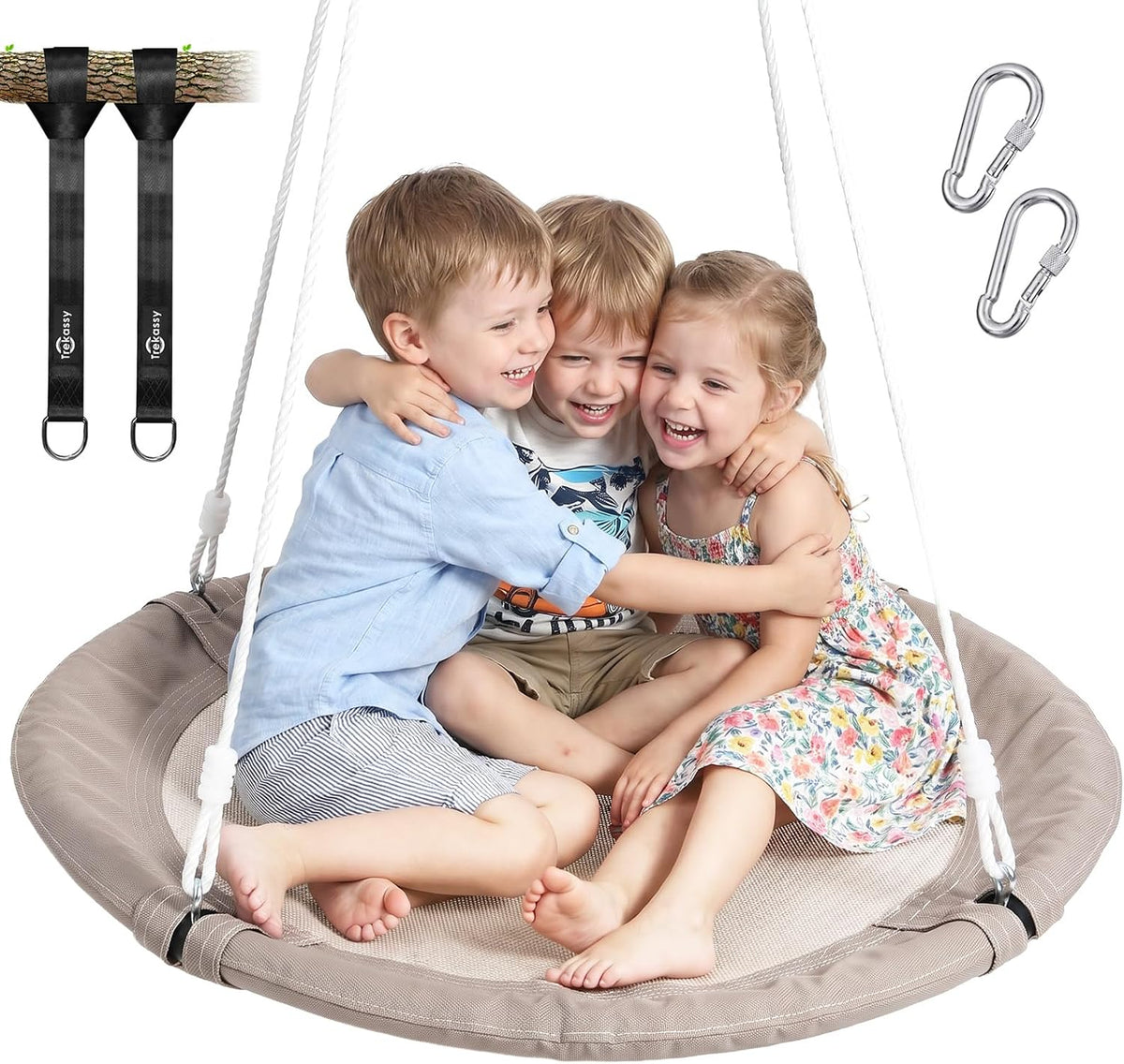 Trekassy 40" Saucer Tree Swing - Taupe