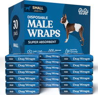 Comfortable Male Dog Diapers, FlashDry Gel Technology - 30 Pack / Small