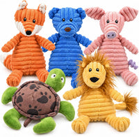 LECHONG 5Pack Dog Squeaky Plush Toys Puppy Toys Assortment Value - muti-color
