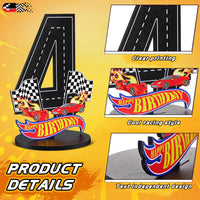MiniInflat Race Car 5th Birthday Number Sign Centerpiece Race Car - 4th - image 3