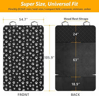 F-color SUV Cargo Liner for Dogs, Upgraded Extra Large Water Resistant Pet Cargo Cover Dog Seat Cover Mat for SUV Sedans Vans with Bumper Flap Protector, Non-Slip, Wear-Proof, Universal Fit, Paw Print