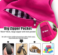 Tomkas Small Dog Sling Carrier, Classic Pocket & Classic Strap - Rosered / M - Zip pocket & Adjust Strap - image 2
