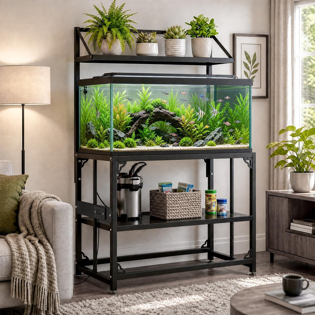 TOCRETOARE Fish Tank Stand 40 Gallon - 36.5"x18.2"x56.2" - image 2