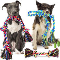 Forfon Tough & Strong Dog Rope Toy for Aggressive Chewers – Essentials for Dogs - Regular color