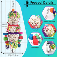 Bissap 2PCS Conure Toys, Foraging Bird Chew Sola Balls Toy for Small Parrot – Essentials for Birds - 1 PCS - image 2