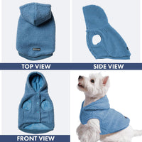 Spark Paws Fleece Dog Hoodie - Blue / Large - image 4