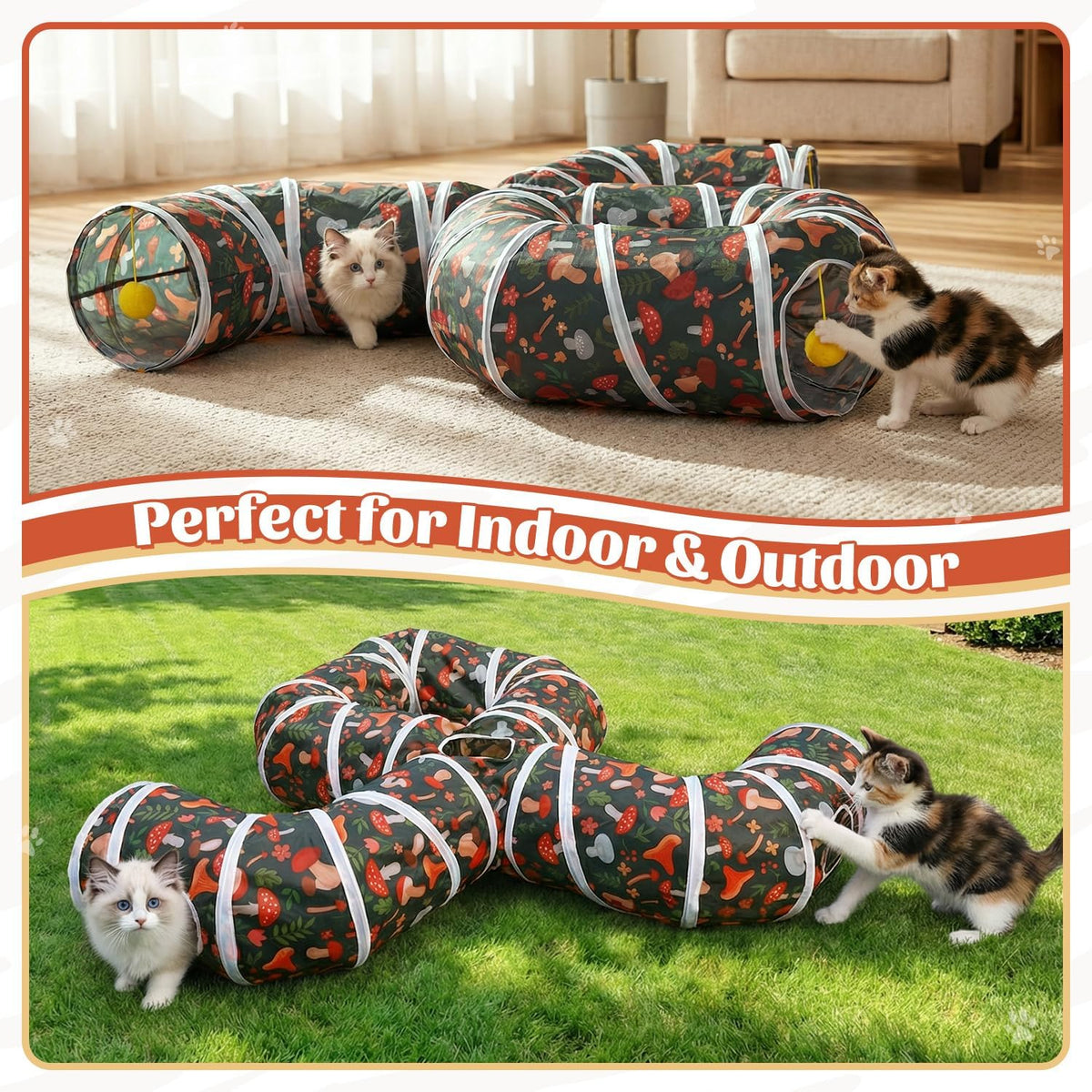 Cat Tunnel for Indoor Entertainment - Octopus-shaped - image 4